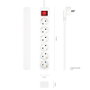 Aisens Regleta de 6 Tomas con Interruptor y Cable de 1,4m Blanco